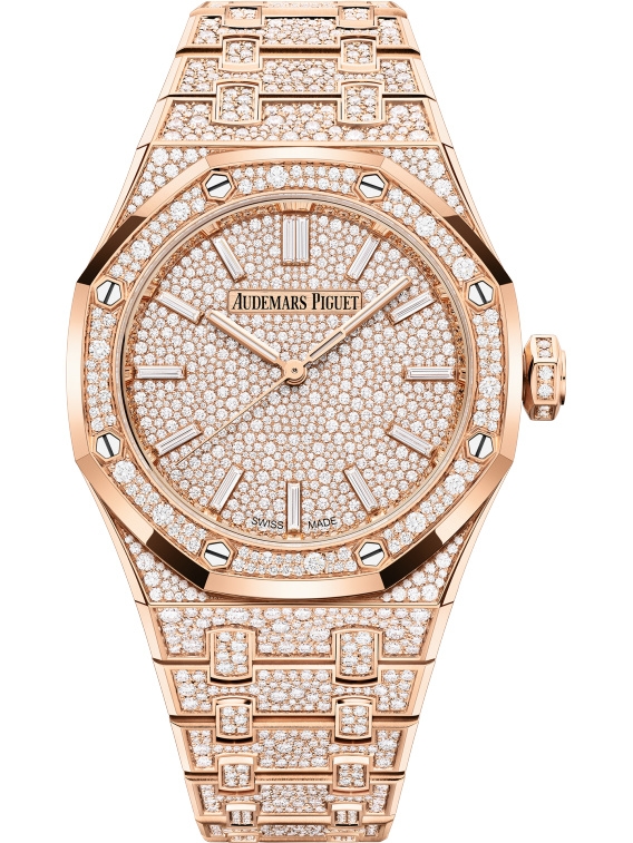 Audemars Piguet 15552OR.ZZ.1358OR.01 : Royal Oak Selfwinding 37 Pink Gold - Snow-Set