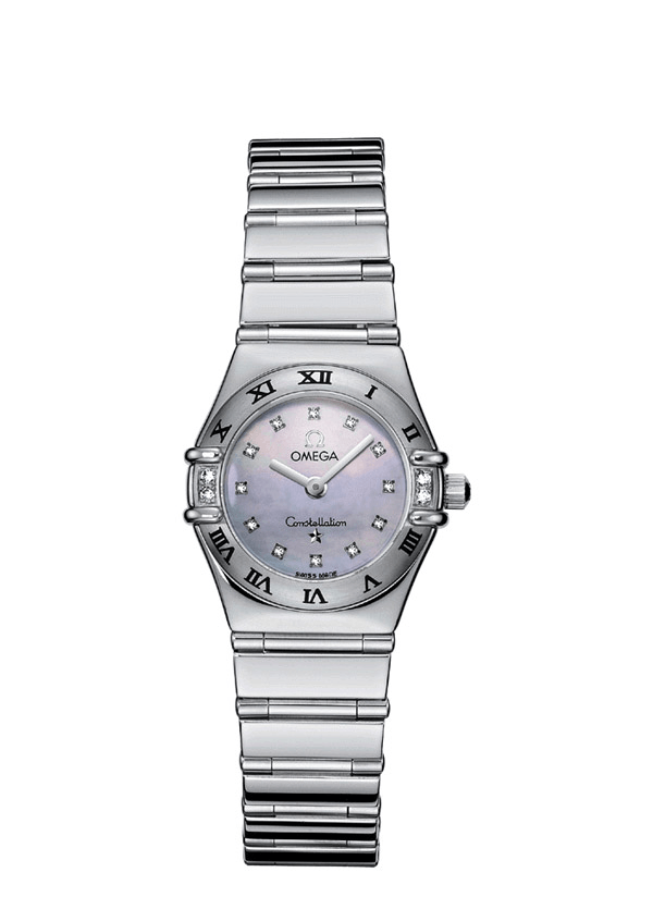 Omega 1566.66.00 : Constellation Quartz 22.5 My Choice Stainless Steel / Diamond / Blue MOP