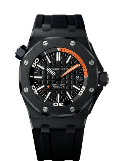 Audemars Piguet 15707CE.OO.A002CA.01 : Royal Oak Offshore Diver 15707 Black Ceramic / Orange
