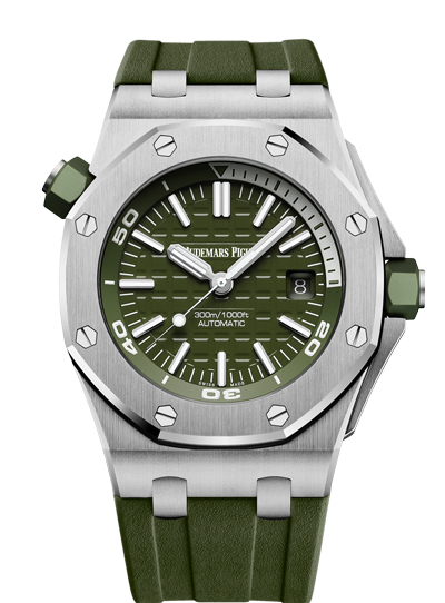 Audemars Piguet 15710ST.OO.A052CA.01 : Royal Oak Offshore Diver Stainless Steel / Khaki