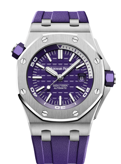 Audemars Piguet 15710ST.OO.A077CA.01 : Royal Oak Offshore Diver Stainless Steel / Purple