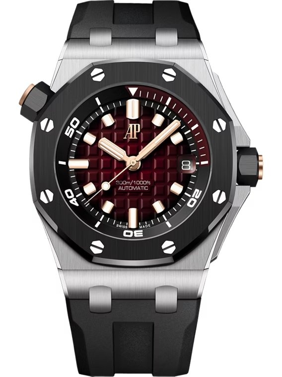 Audemars Piguet 15720CN.OO.A002CA.02 : Royal Oak Offshore Diver White Gold / Smoked Red