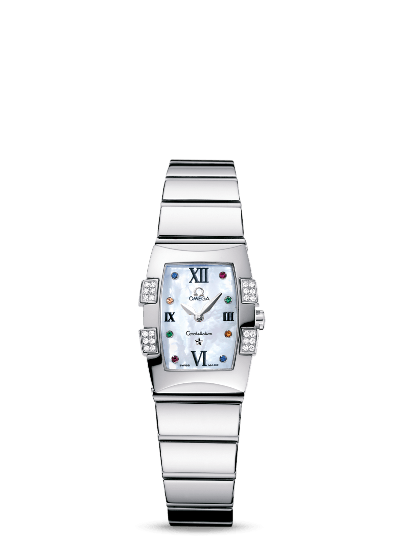 Omega 1585.79.00 : Constellation Quadrella Quartz 25 Stainless Steel / MOP