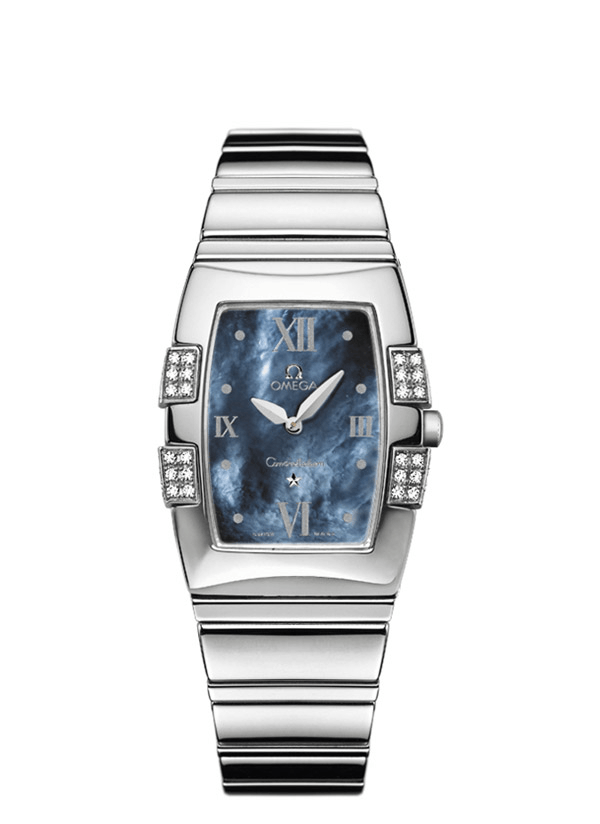 Omega 1586.72.00 : Constellation Quadrella Quartz 25 Stainless Steel / Blue MOP