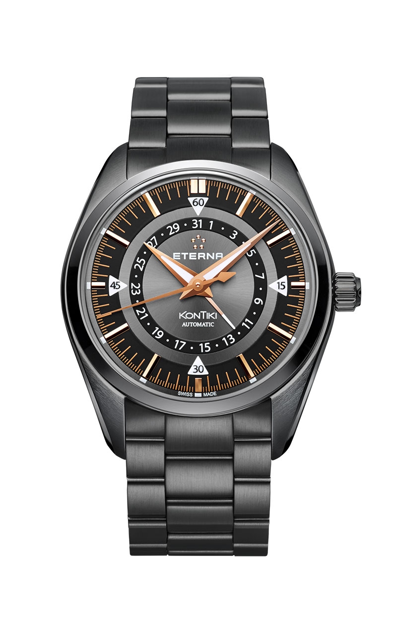Eterna 1598.33.41.1722 : KonTiki Four-Hands Full Black / Bracelet