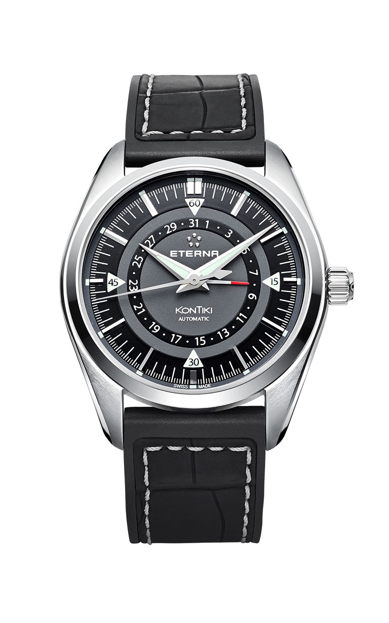 Eterna 1598.41.41.1305 : KonTiki Four-Hands Black / Strap