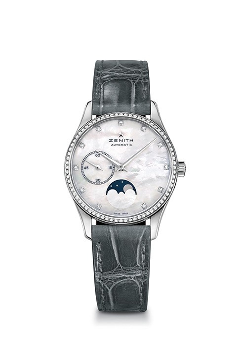 Zenith 16.2310.692/81.C706 : Elite Ultra Thin Lady Moonphase MOP / Diamond
