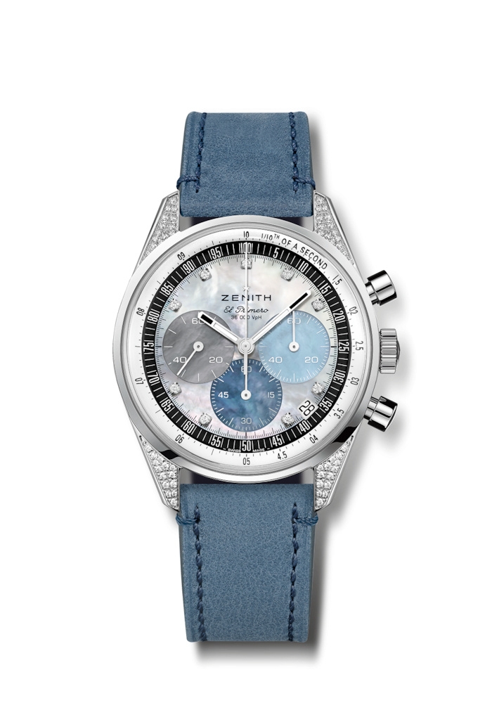 Zenith 16.3200.3600/02.C907 : Chronomaster Original Stainless Steel / Diamond / MOP / Strap