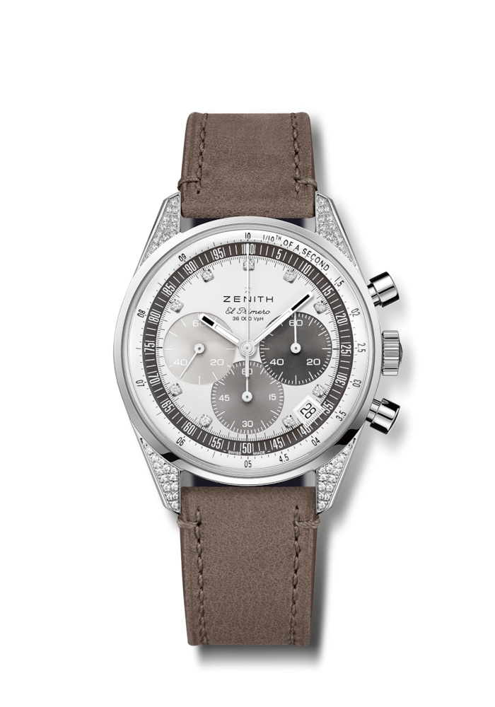 Zenith 16.3200.3600/03.C906 : Chronomaster Original Stainless Steel / Diamond / Silver / Strap