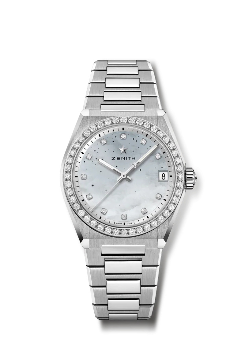 Zenith 16.9200.670/03.MI001 : Defy Midnight Stainless Steel / Diamond / MOP