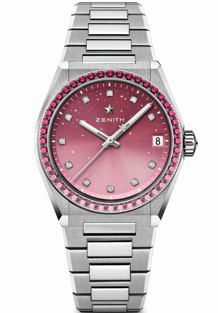 Zenith 16.9201.670/10.MI001 : Defy Midnight Stainless Steel / Pink Ribbon
