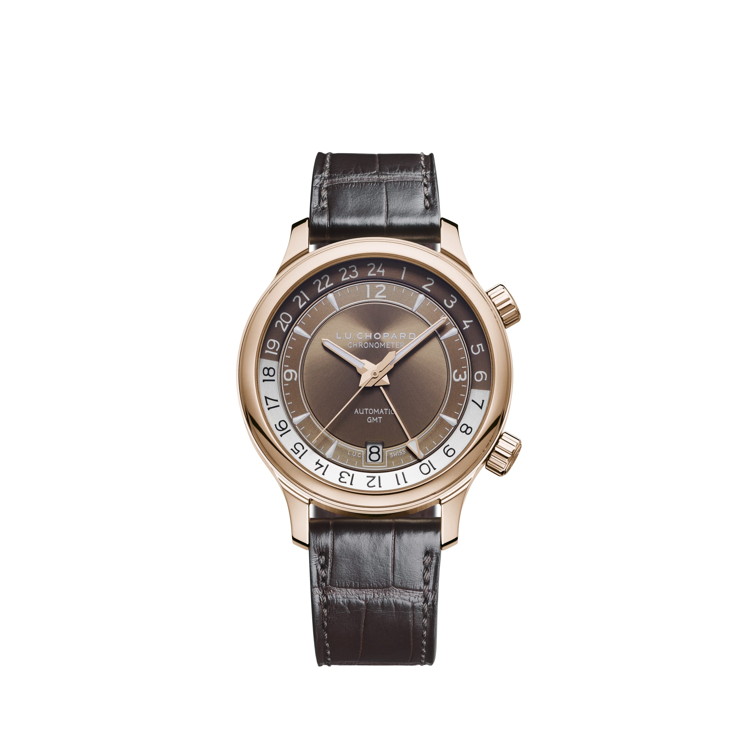 Chopard 161943-5001 : L.U.C Time GMT One Rose Gold / Brown
