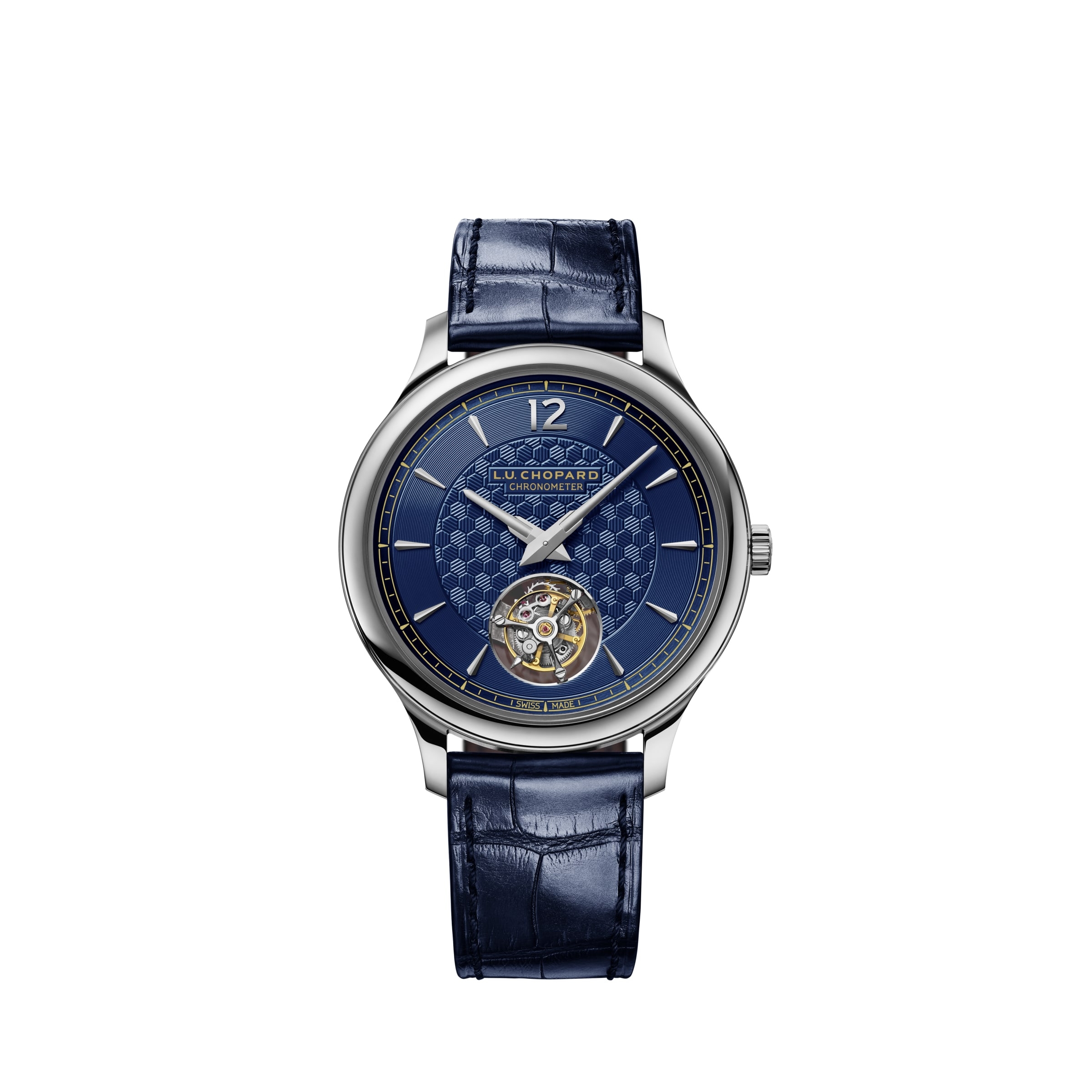 Chopard 161978-1001 : L.U.C Flying T Twin White Gold / Blue