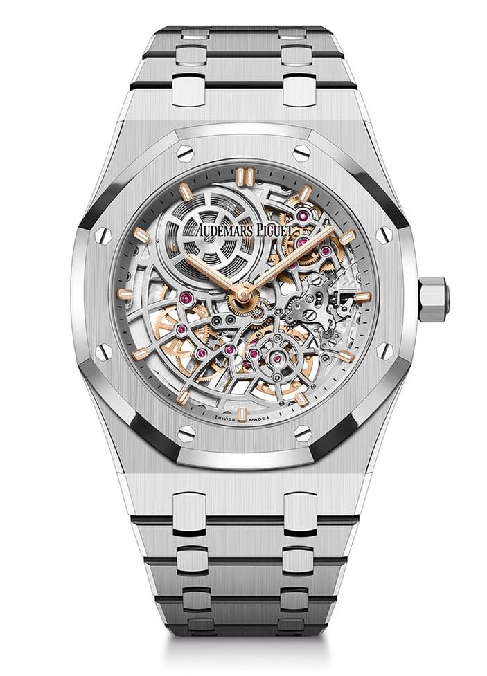 Audemars Piguet 16204ST.OO.1240ST.01 : Royal Oak Extra-Thin Openworked Stainless Steel / 50th Anniversary