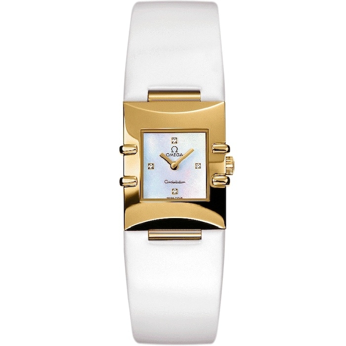 Omega 1631.7656. : Constellation Quadra Quartz 19.3 Yellow Gold / MOP