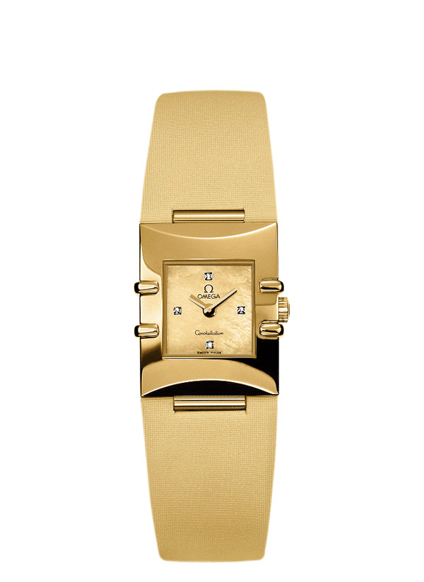 Omega 1631.77.60 : Constellation Quadra Quartz 19.3 Yellow Gold / Yellow MOP