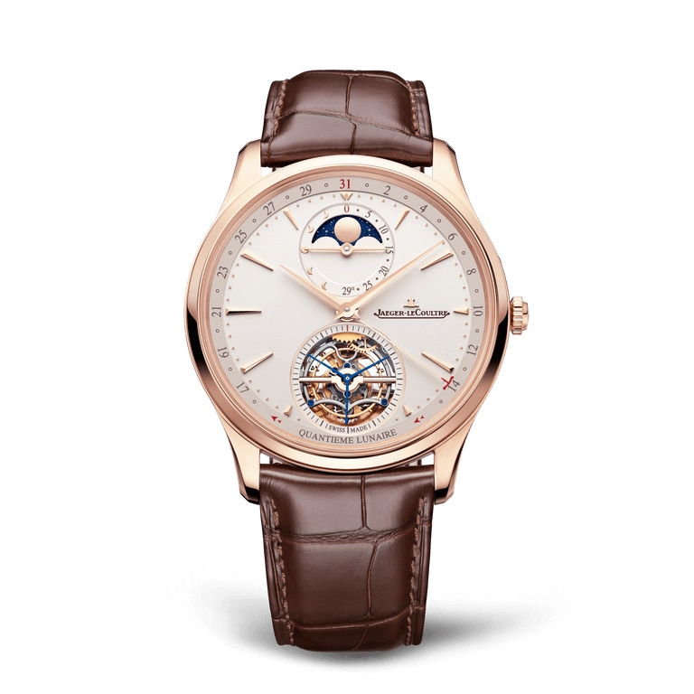 Jaeger-LeCoultre 169241J : Master Ultra Thin Tourbillon Moon Pink Gold / Eggshell / Alligator
