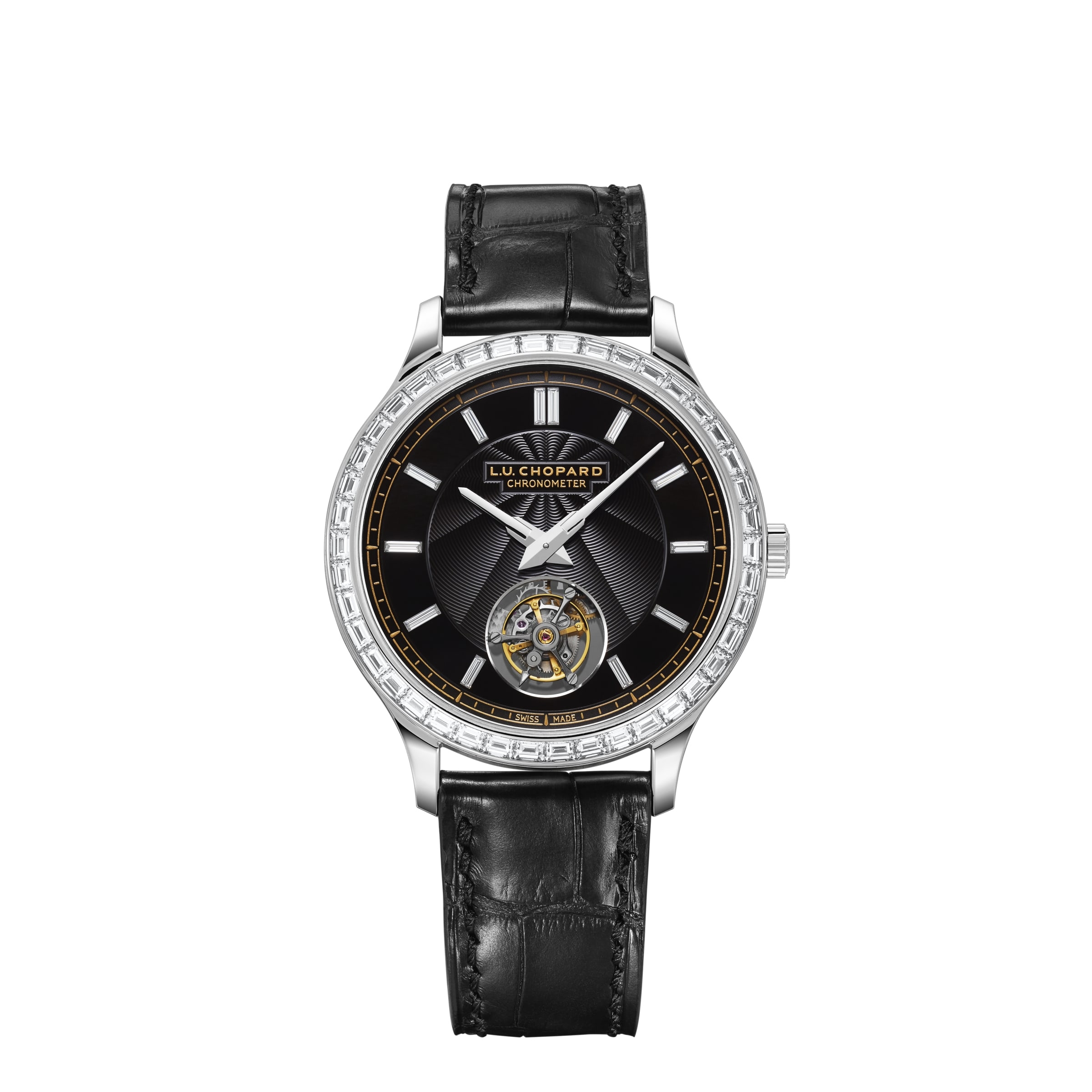 Chopard 171978-9001 : L.U.C Flying T Twin Platinum - Baguette / Black