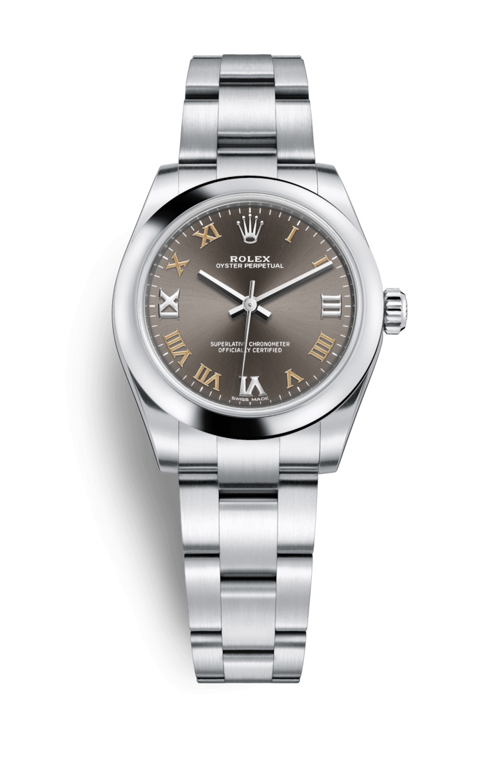 Rolex 177200-0018 : Oyster Perpetual 31 Dark Grey Roman