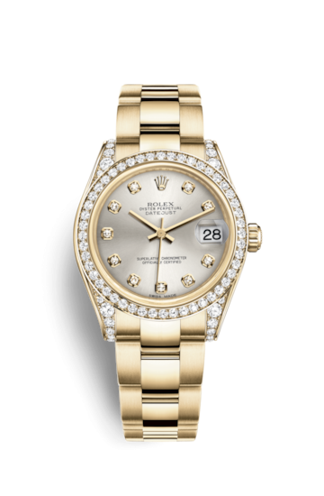 Rolex 178158-0078 : Datejust 31 Yellow Gold Diamond / Oyster / Champagne Diamond