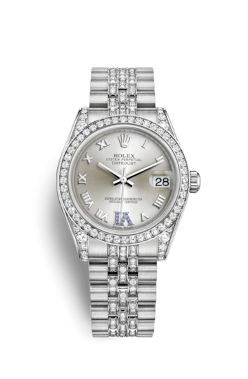 Rolex 178159-0056 : Datejust 31 White Gold Diamond / Jubilee Diamond / Silver Roman