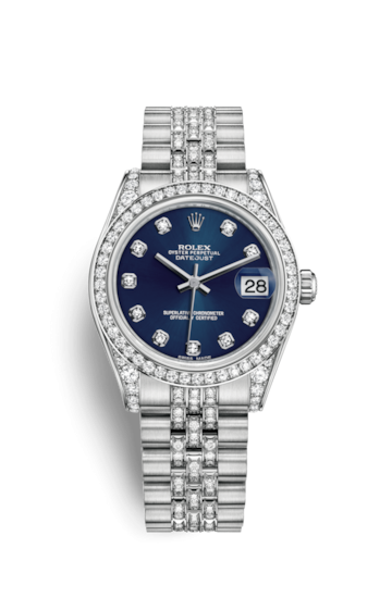 Rolex 178159-0059 : Datejust 31 White Gold Diamond / Jubilee Diamond / Blue Diamond