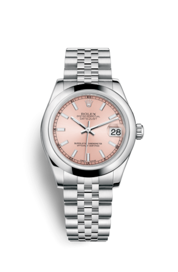 Rolex 178240-0017 : Datejust 31 Stainless Steel Domed / Jubilee / Pink
