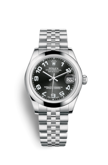 Rolex 178240-0019 : Datejust 31 Stainless Steel Domed / Jubilee / Black Arabic