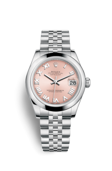 Rolex 178240-0033 : Datejust 31 Stainless Steel Domed / Jubilee / Pink Roman