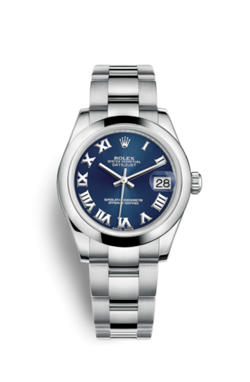 Rolex 178240-0036 : Datejust 31 Stainless Steel Domed / Oyster / Blue Roman
