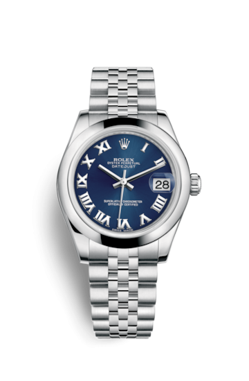 Rolex 178240-0037 : Datejust 31 Stainless Steel Domed / Jubilee / Blue Roman