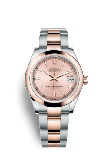 Rolex 178241-0001 : Datejust 31 Rolesor Everose Domed / Oyster / Pink
