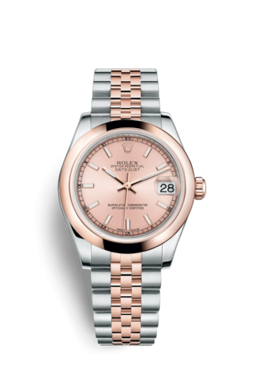Rolex 178241-0005 : Datejust 31 Rolesor Everose Domed / Jubilee / Pink