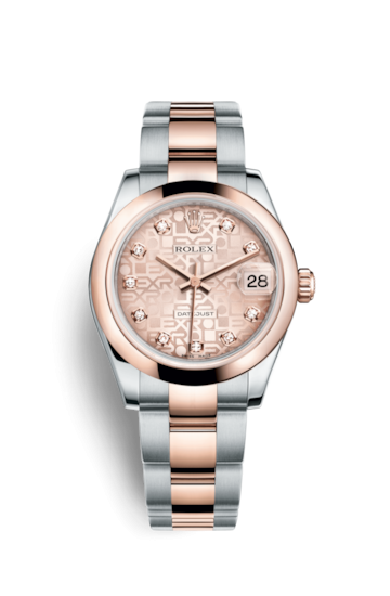 Rolex 178241-0012 : Datejust 31 Rolesor Everose Domed / Oyster / Pink Computer