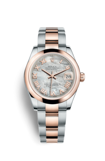 Rolex 178241-0059 : Datejust 31 Rolesor Everose Domed / Oyster / MOP Roman