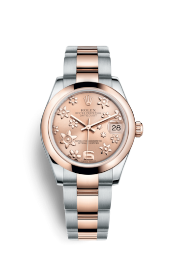 Rolex 178241-0075 : Datejust 31 Rolesor Everose Domed / Oyster / Pink Floral