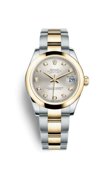 Rolex 178243-0022 : Datejust 31 Rolesor Yellow Domed / Oyster / Silver Diamond