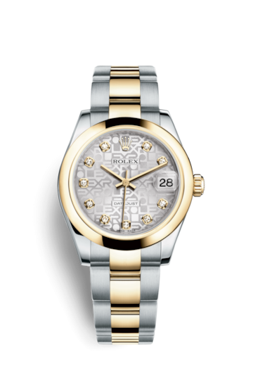 Rolex 178243-0029 : Datejust 31 Rolesor Yellow Domed / Oyster / Silver Computer