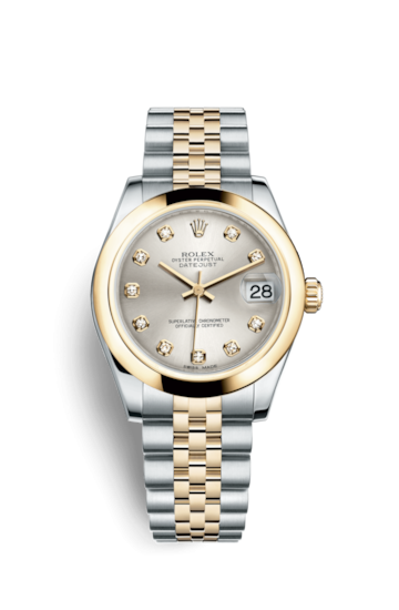 Rolex 178243-0041 : Datejust 31 Rolesor Yellow Domed / Jubilee / Silver Diamonds