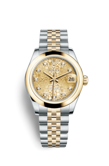 Rolex 178243-0048 : Datejust 31 Rolesor Yellow Domed / Jubilee / Champagne Computer