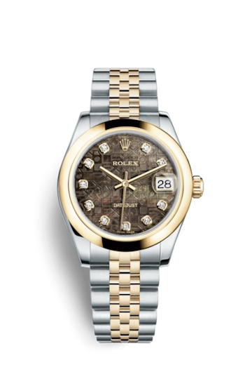 Rolex 178243-0058 : Datejust 31 Rolesor Yellow Domed / Jubilee / Black MOP Computer