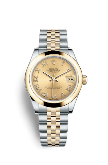 Rolex 178243-0073 : Datejust 31 Rolesor Yellow  Domed / Jubilee / Champagne Roman