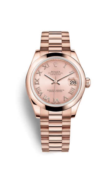 Rolex 178245f-0030 : Datejust 31 Everose Domed / President / Pink Roman