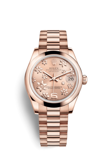 Rolex 178245f-0031 : Datejust 31 Everose Domed / President / Pink Floral