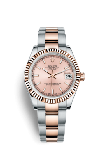 Rolex 178271-0001 : Datejust 31 Rolesor Everose Fluted / Oyster / Pink