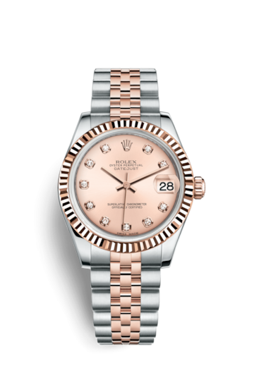 Rolex 178271-0034 : Datejust 31 Rolesor Everose Fluted / Jubilee / Pink Diamond
