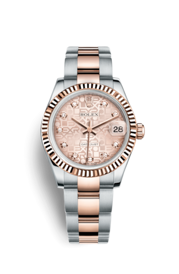 Rolex 178271-0038 : Datejust 31 Rolesor Everose Fluted / Oyster / Pink Computer