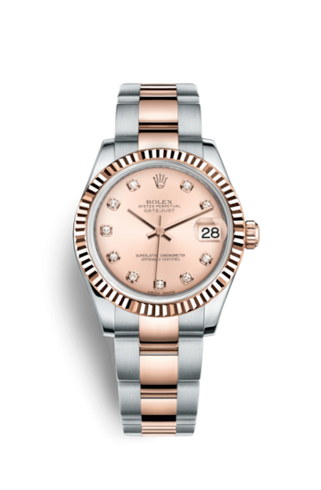 Rolex 178271-0045 : Datejust 31 Rolesor Everose Fluted / Oyster / Pink Diamond