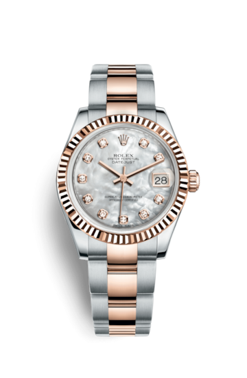 Rolex 178271-0058 : Datejust 31 Rolesor Everose Fluted / Oyster / MOP