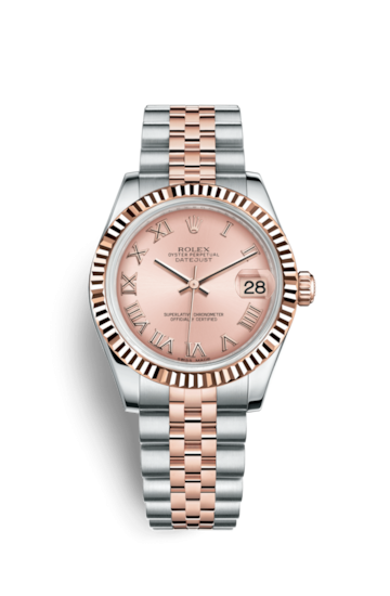 Rolex 178271-0068 : Datejust 31 Rolesor Everose Fluted / Jubilee / Pink Roman
